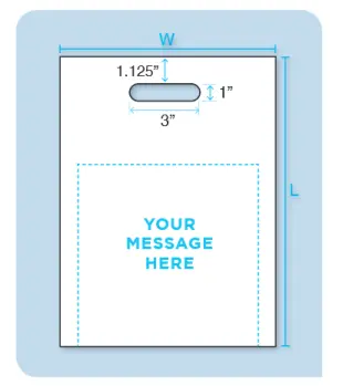 Merchandise bag dimension